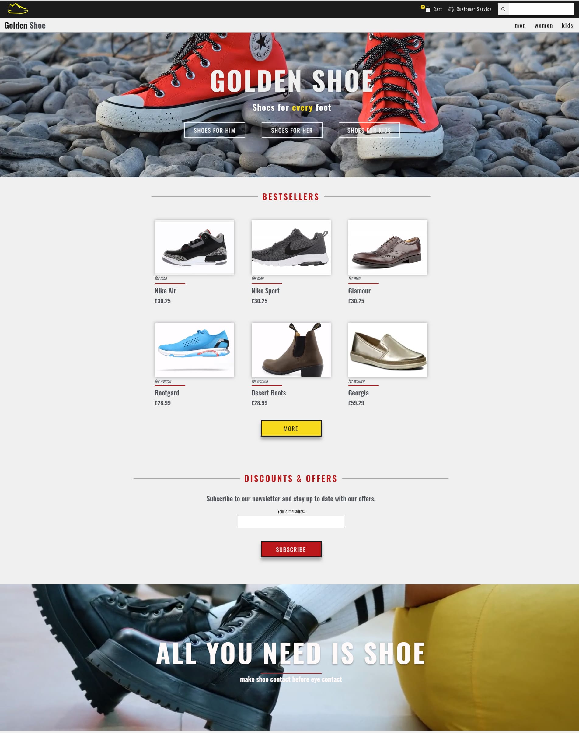 Golden Shoe - webshop (offline)